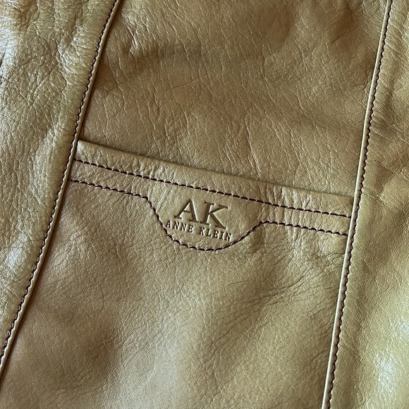 Anne Klein Leather Purse Shoulder Bag Army Olive Green - Picture 10 of 13